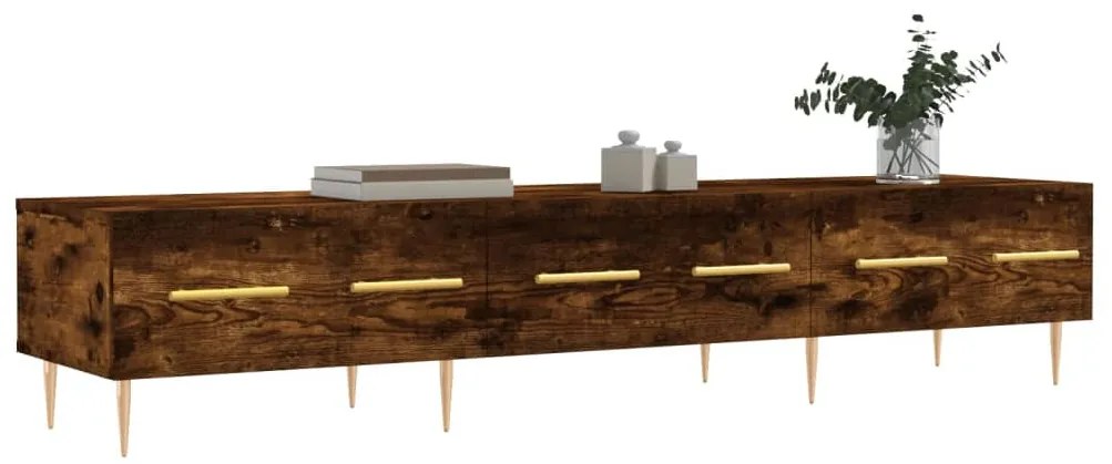 füstös tölgy színű szerelt fa TV-szekrény 150 x 36 x 50 cm