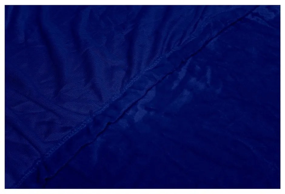 Sötétkék kétszemélyes mikroplüss lepedő, 180 x 200 cm - My House