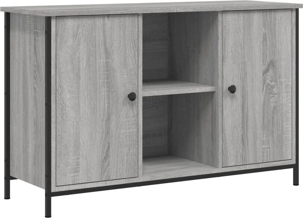 vidaXL szürke sonoma színű szerelt fa TV-szekrény 100 x 35 x 65 cm