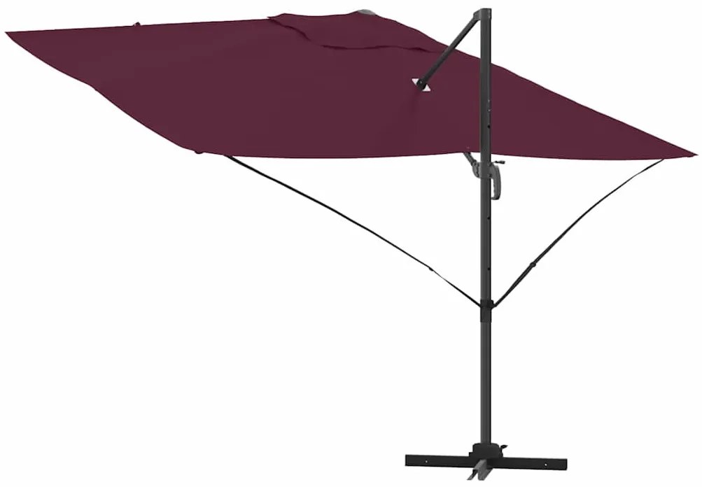 Cantilever Roma Napernyő Piros és Fekete 352 x 251 x 260 cm
