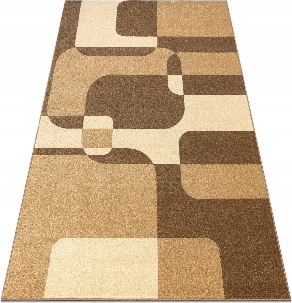 Karamell Szőnyeg 120x170 Szépia dió Négyzetek #KAR038