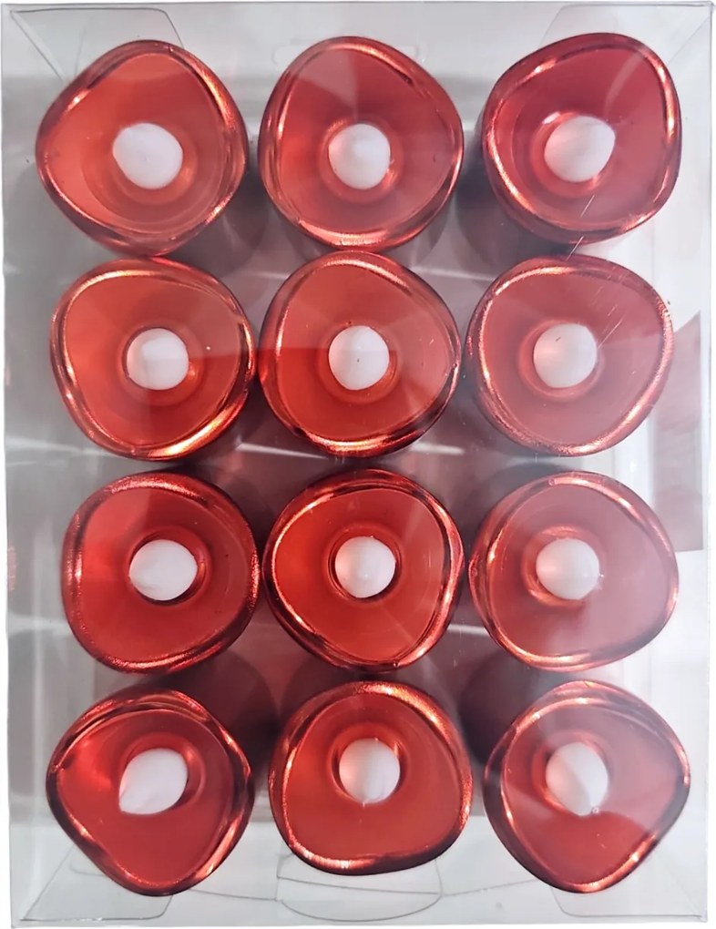 Elektromos gyertya utántöltő Led 4 cm 12 db