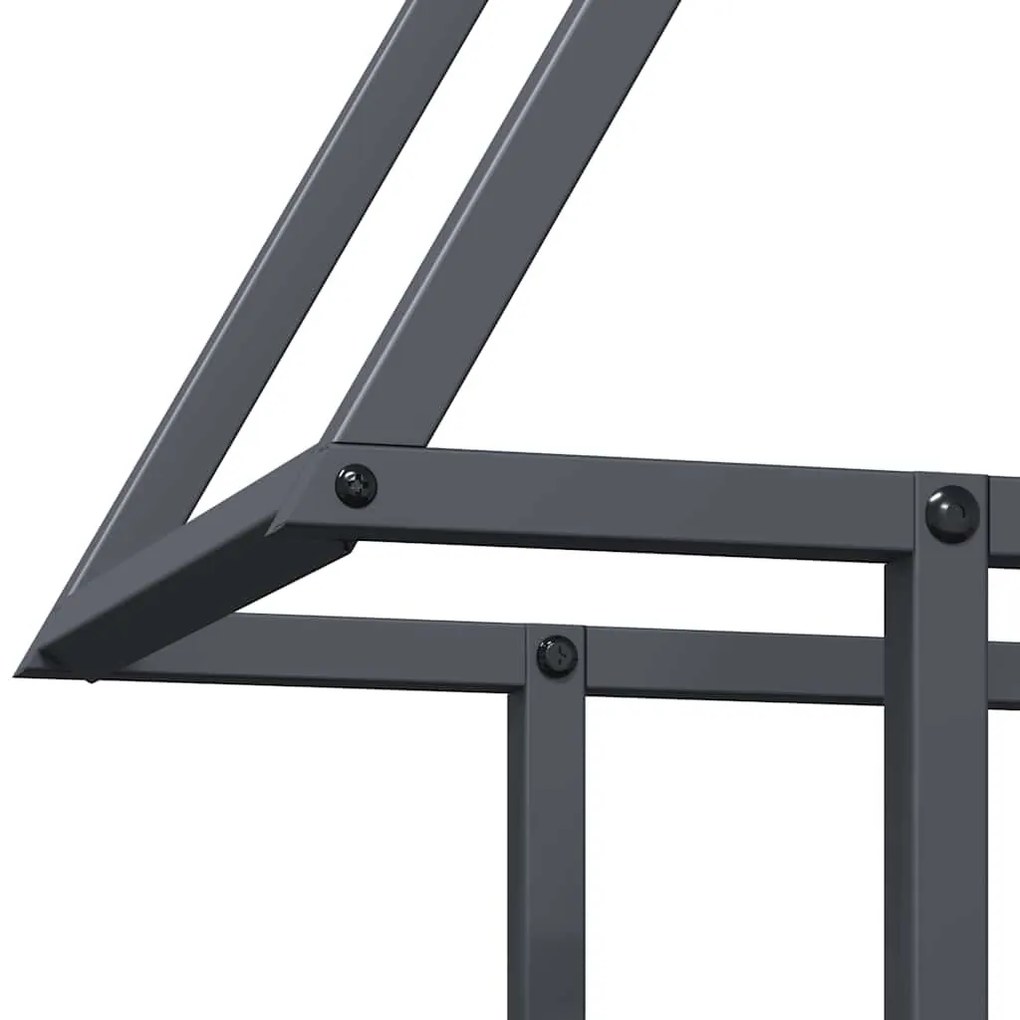 antracitszürke hidegen hengerelt acél tűzifatároló 50x25x60 cm