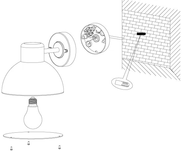 Eglo 96207 - Kültéri fali lámpa ENTRIMO 1xE27/60W