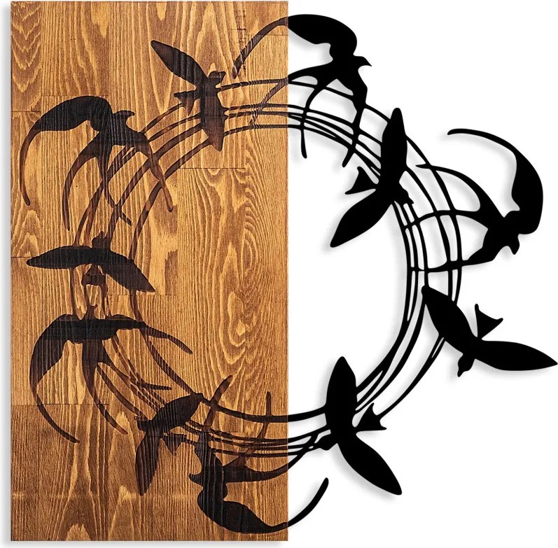 Spiral fém fa fali dekoráció, 58×58 cm – TR891TNL2367