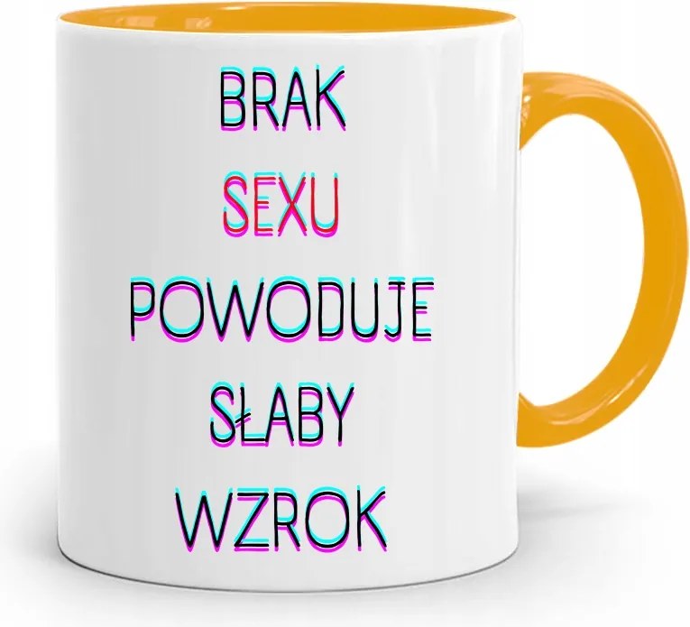 Bögre Sárga Vicces A Szex Hiánya A fényképes nyomtatás