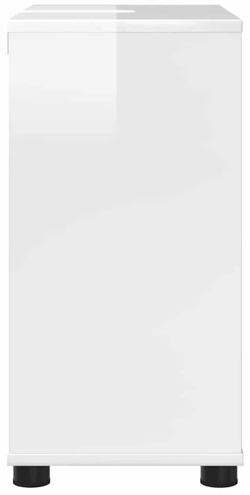 Fürdőszoba mosdószekrény Magas Fényű Fehér 60 x 30 x 60 cm