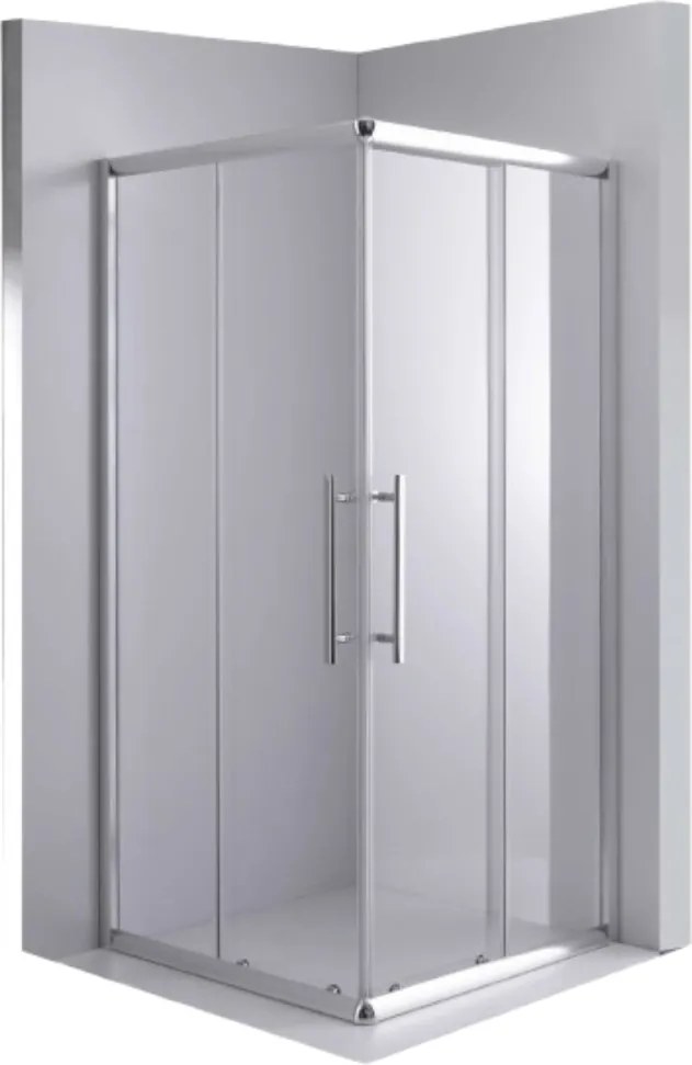 Stuxi Nizza 70x70 cm szögletes két tolóajtós zuhanykabin 6 mm vízlepergető biztonsági üveggel, króm elemekkel, 190 cm magas