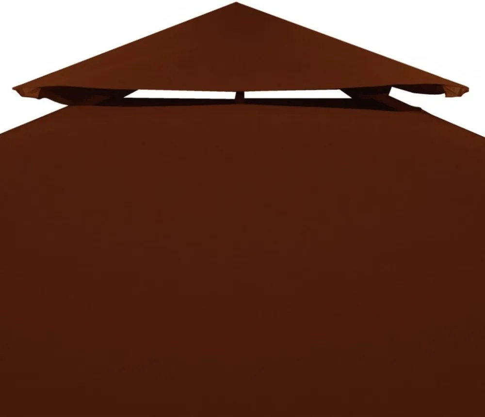 terrakotta kétszintes pavilon tetőponyva 310 g/m² 4 x 3 m