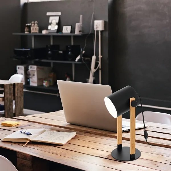 Eglo 43519 - HORNWOOD asztali lámpa 1xE27/28W/230V