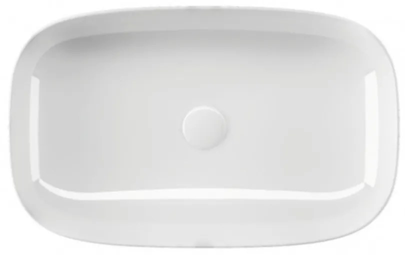 Sanovit MATTEO - PULTRA ültethető - Top Counter - porcelán mosdó - - 65 x 40 cm