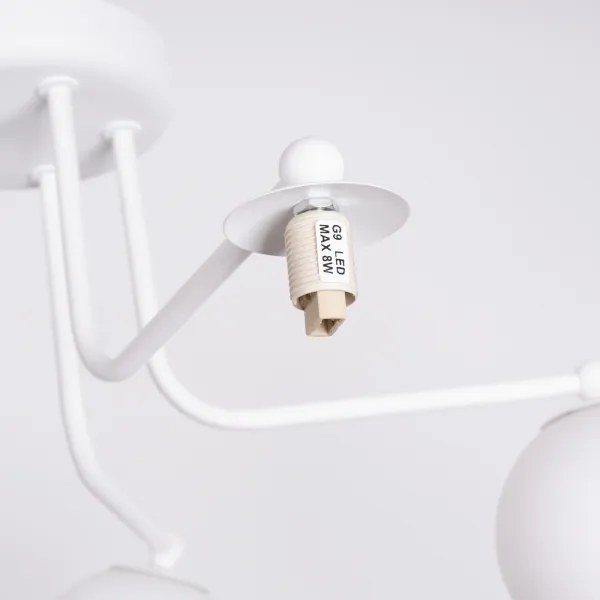 Sollux SL.1660 - Csillár rúdon ASTRAL 5xG9/8W/230V fehér