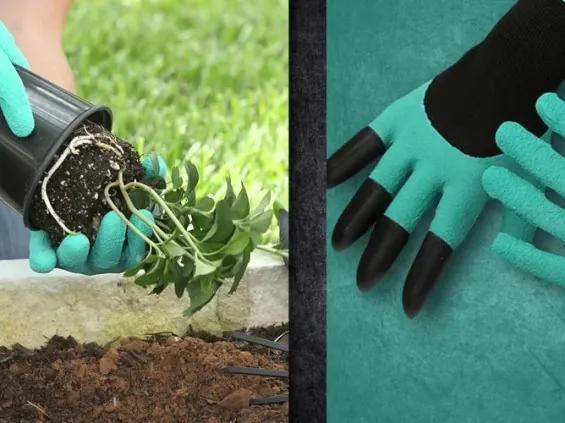 Kertész kesztyű ásókarmokkal - Nagy segítség a munkában!
