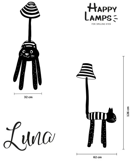 Happy Lamps - LED Gyerek állólámpa LUNA LED/5,4W/230V macska