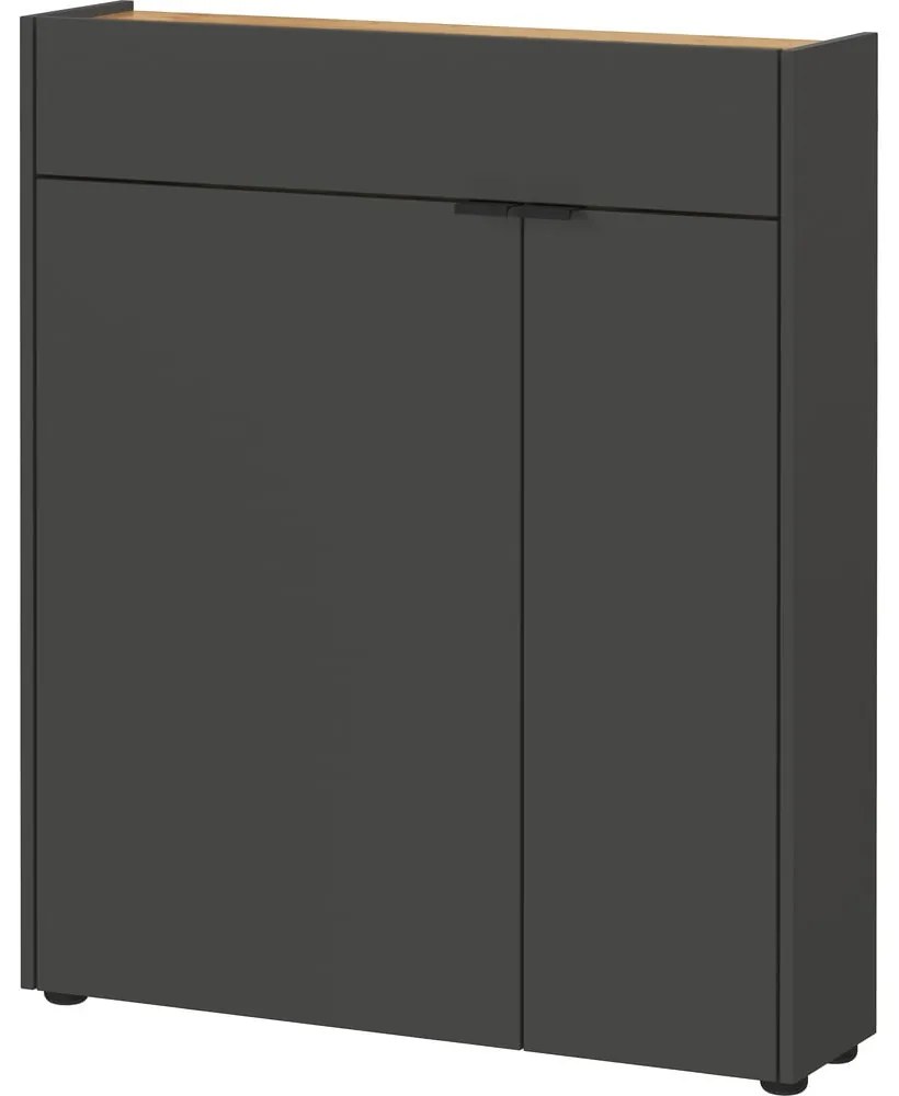 Antracitszürke szekrény 82x102x22 cm Ameca – Germania