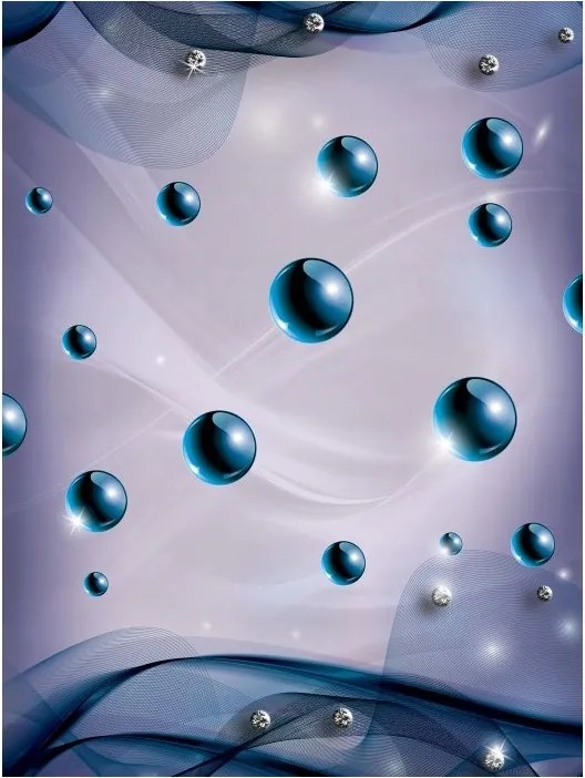 Flizelin fotótapéta Gömbök Ragyogás Gömbök Szikra Nyugalom Szalagok 206x275 +ragasztó