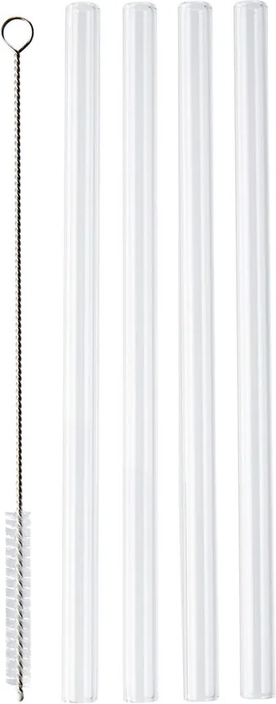 Üveg Szívószálak 4DB Ernesto