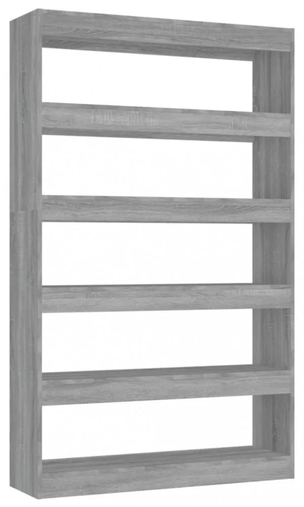 szürke sonoma színű könyvszekrény/térelválasztó 100x30x166 cm