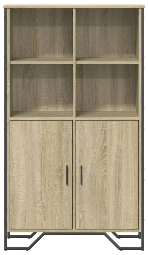 sonoma tölgy színű szerelt fa magasszekrény 79,5x35,5x137,5 cm