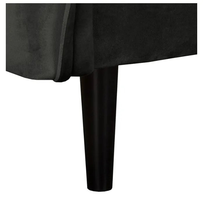 Sötétszürke bársony kanapé 138 cm Juli – Ropez