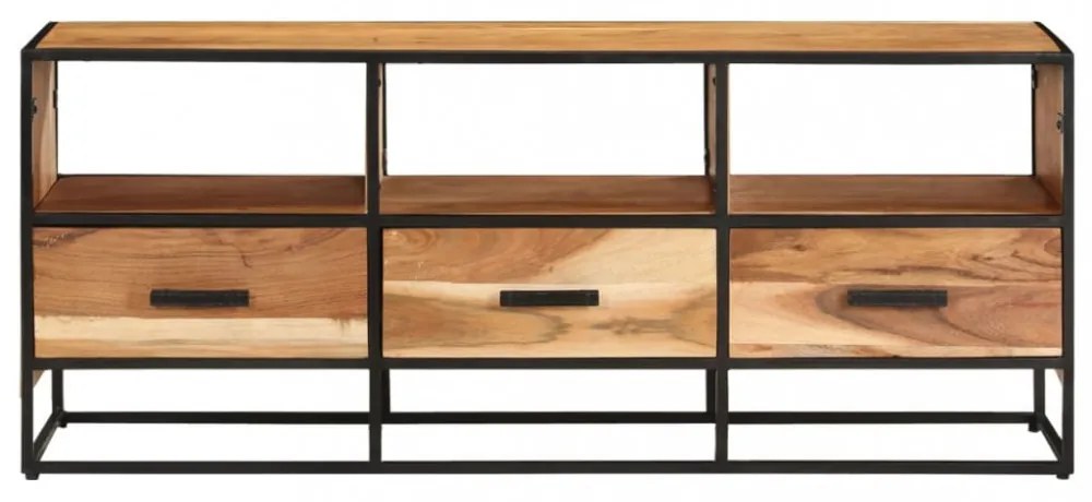 tömör akácfa TV-szekrény 110 x 30 x 45 cm