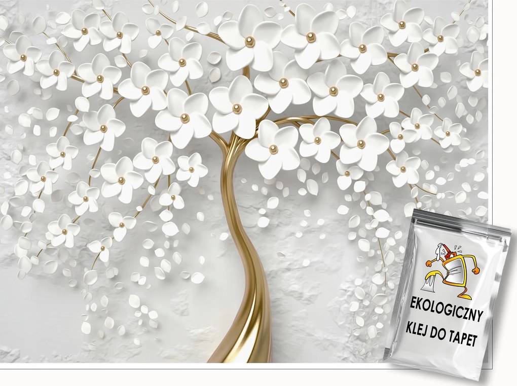 3D Fotótapéta Virágok Fa Hálószoba Nappali Tapéta Flizelina 350x250