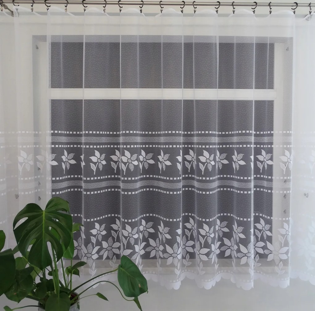 Mg Függöny jacquard 623/885 Fehér 250x180cm kész M szalaggal