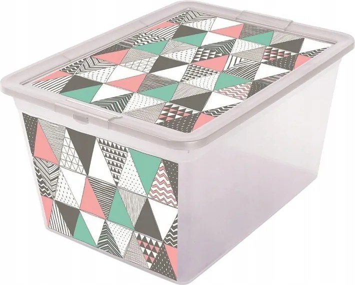 Tartály X Box Deco 30L IML Háromszögek Branq