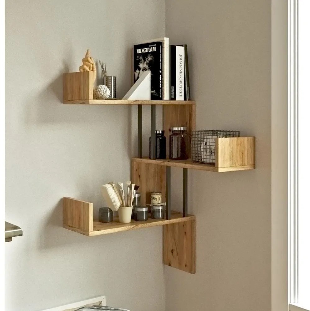 Sarok fali polc 109,4x60 cm Atlantic fenyőből