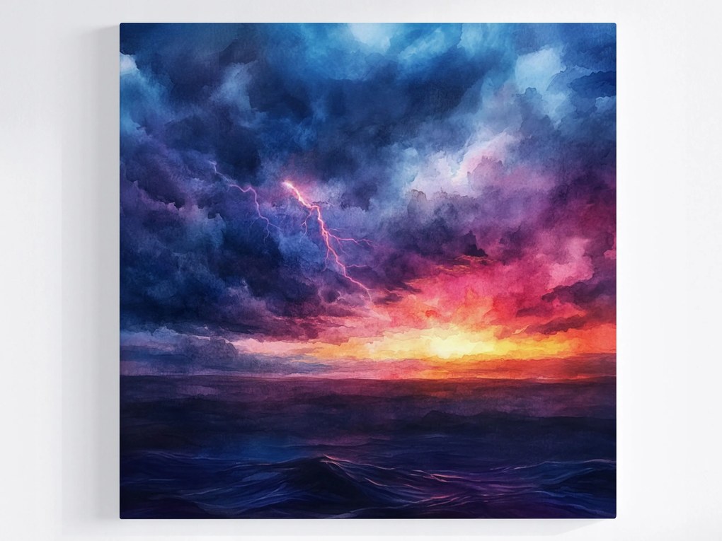 Vászonkép Canvas Időjárás Ég Felhők Villám Vihar Villám 40x40