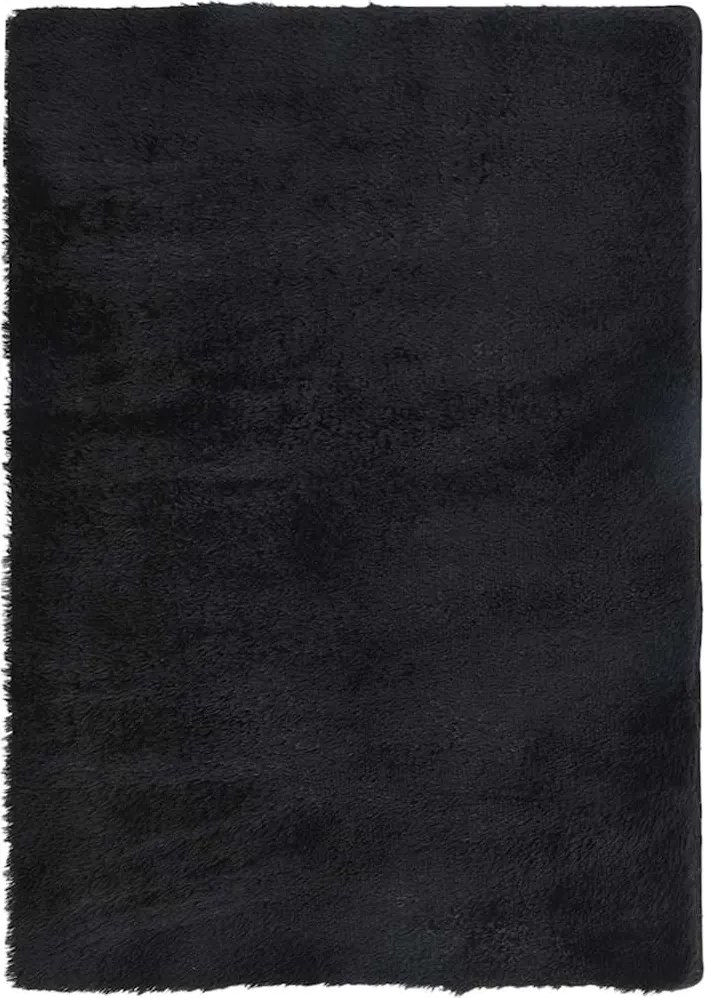 vidaXL fekete hosszú szálú NAVARRA bozontos szőnyeg 240x340 cm