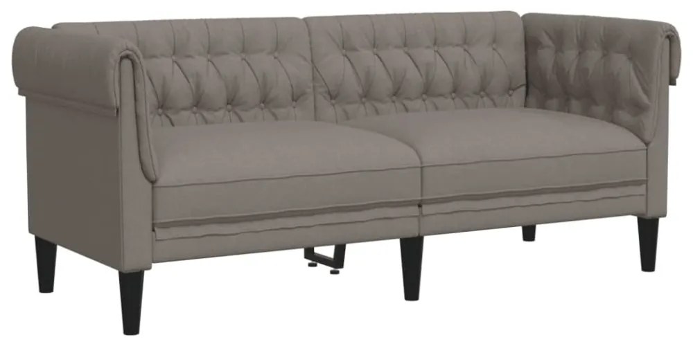 tópszínű 2 személyes szövet Chesterfield kanapé