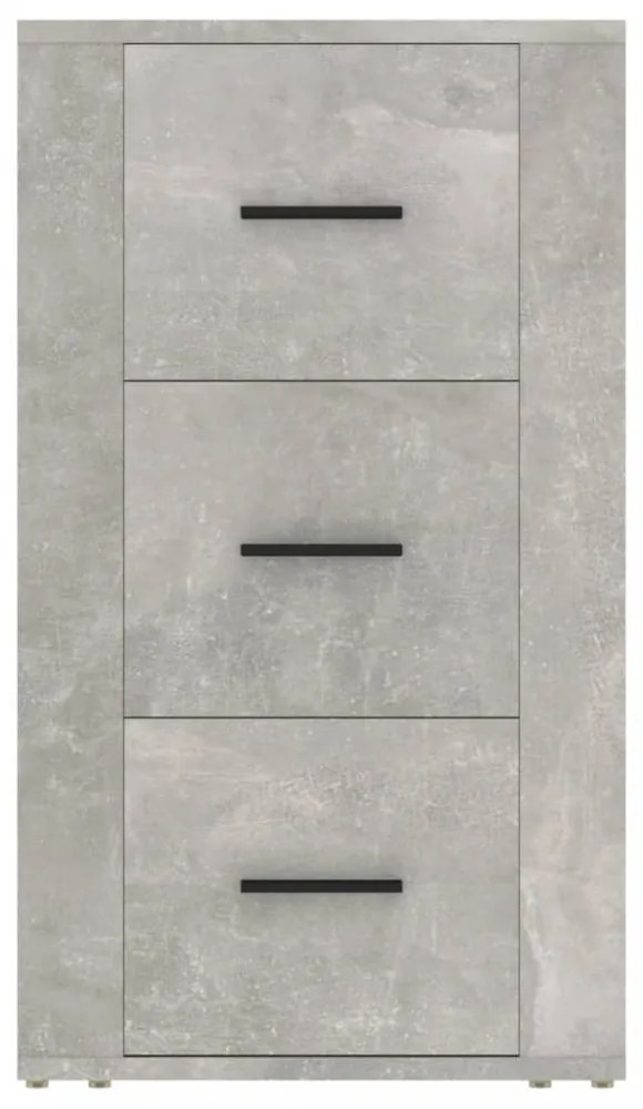 betonszürke szerelt fa tálalószekrény 40x33x70 cm