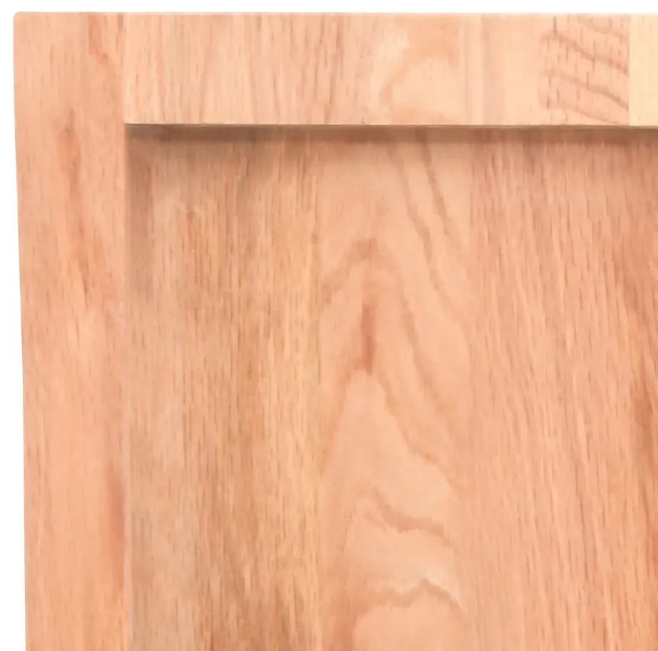 világosbarna kezelt tömör fa fürdőszobai pult 160x50x(2-4) cm