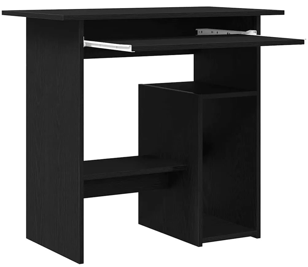 fekete tölgy színű szerelt fa íróasztal 80 x 45 x 74 cm