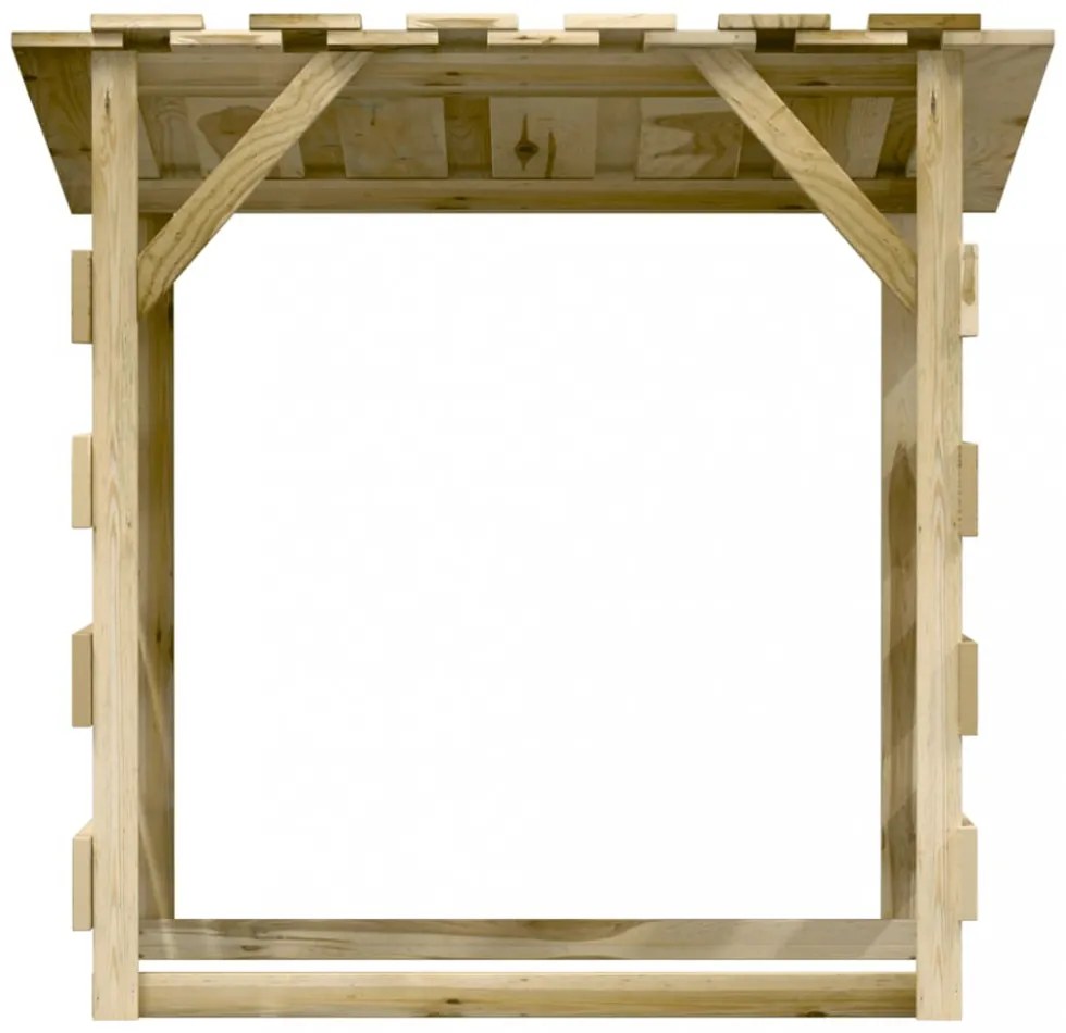 6 db impregnált fenyőfa pergola tetővel 100 x 90 x 100 cm