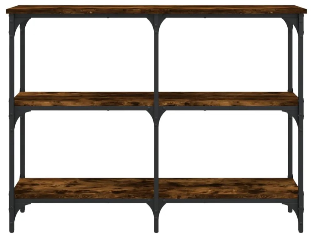 füstös tölgy színű szerelt fa tálalóasztal 100 x 29 x 75 cm