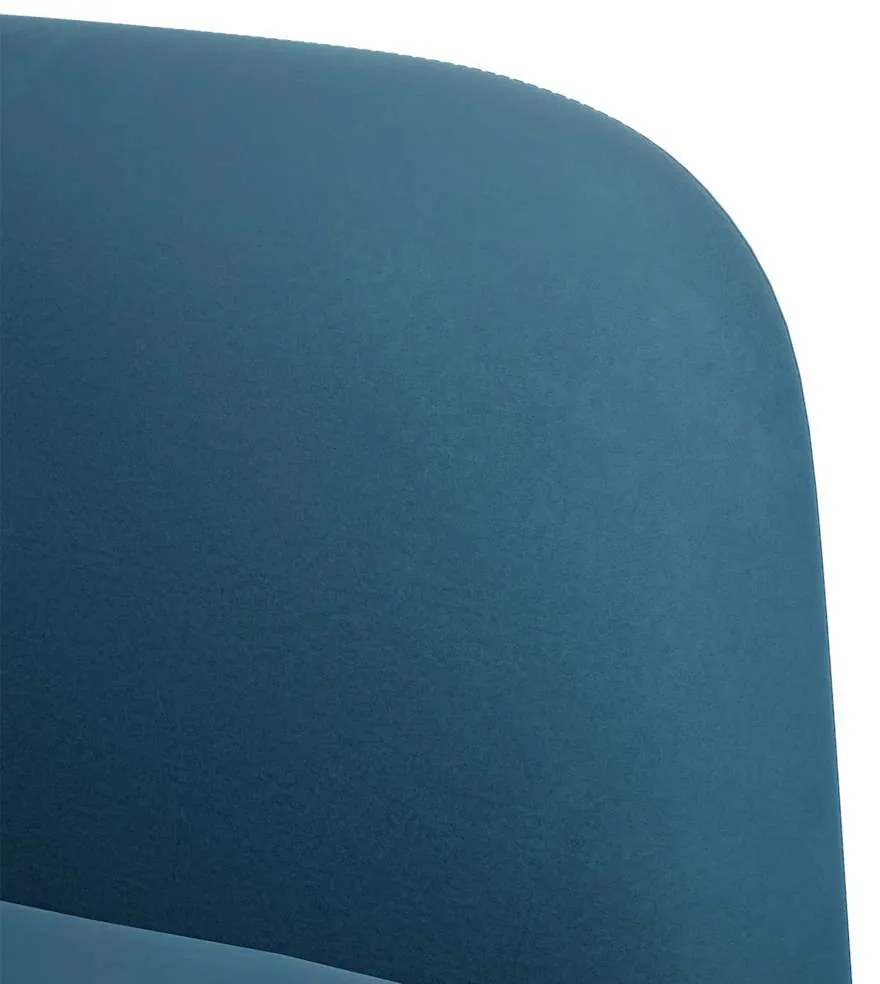 kék bársony loveseat kanapé 109 cm