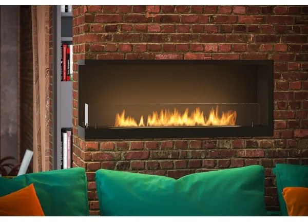 InFire - Sarok BIO kandalló 110x45 cm 3kW fekete