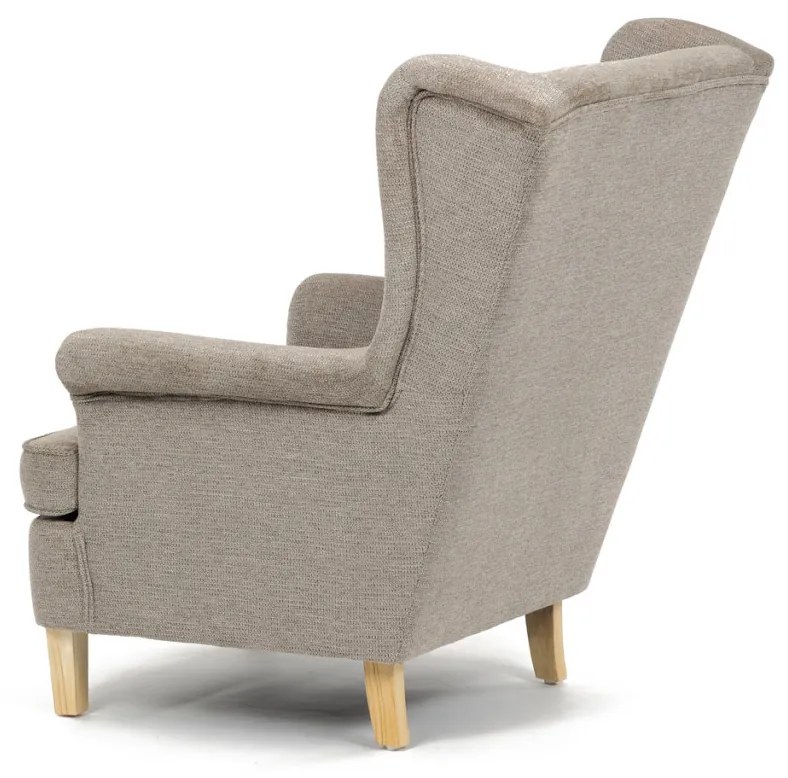 Scaun de relaxare, cu tapițerie din material bej, AK-388