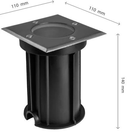 Kültéri taposólámpa LUKKA CONNECT 1xGU10/4W/230V IP67 matt króm szögletes