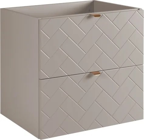 Fürdőszoba szekrény a mosdó alá akasztható 60 Kasmír halszálka front Mdf