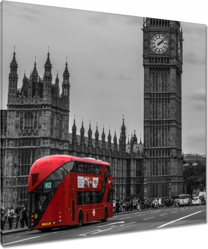 Vászonkép 90x90 London Piros busz