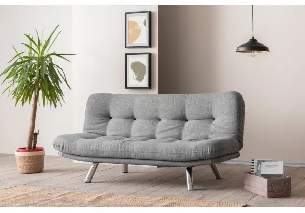 BINA kétszemélyes kinyitható kanapé – világosszürke
