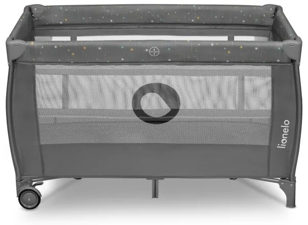Lionelo - Utazóágy STEFI PLUS, szürke/többszínű