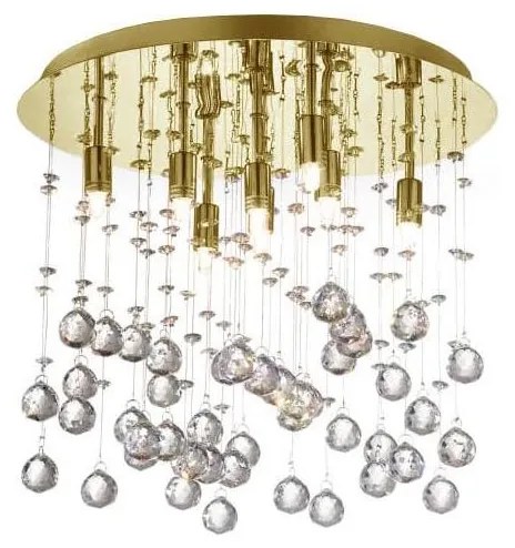 Ideal Lux-LED Kristály mennyezeti lámpa MOONLIGHT 8xG9/3W/230V átm. 40 cm arany