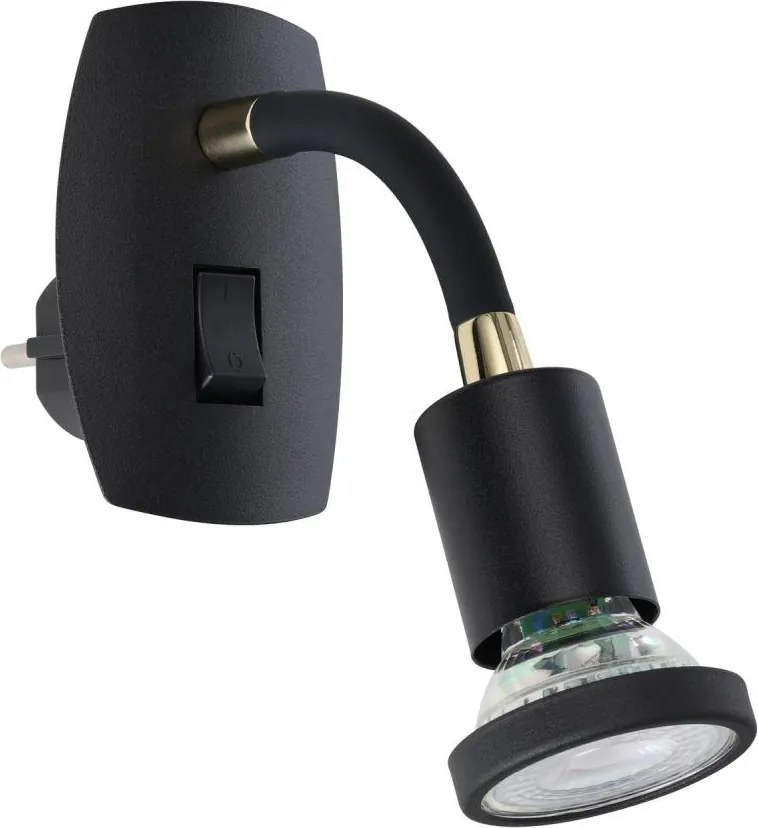 Eglo 300912 - PARRINI konnektorba dugható LED lámpa 1xGU10/4,5W/230V fekete