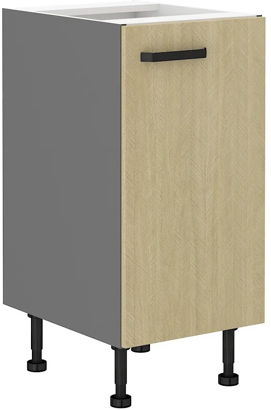 Alsó konyhaszekrény Scarmi 40 D 1F BB (Antracit + Herringbone scandi). 1049744