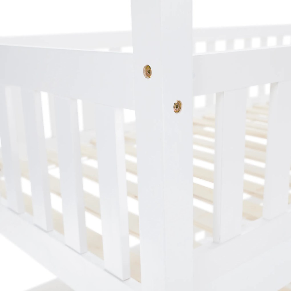 Montessori emeletes ágy, fehér, VENITA TYP 2