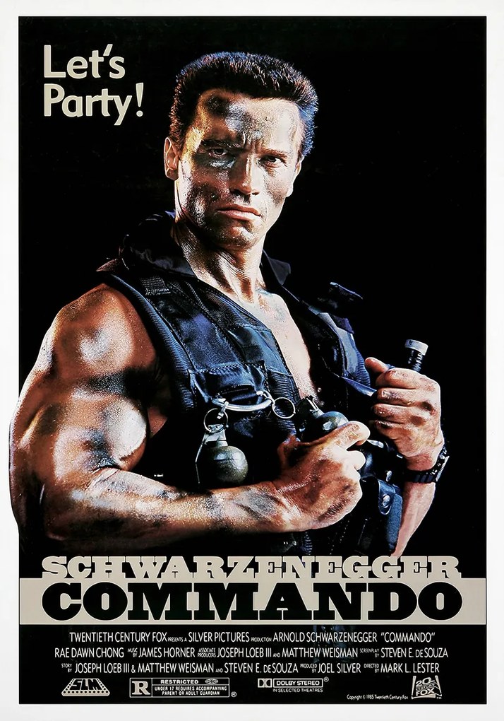 Commando filmposzter (1985) Arnold Schwarzenegger 91,5x61cm #355